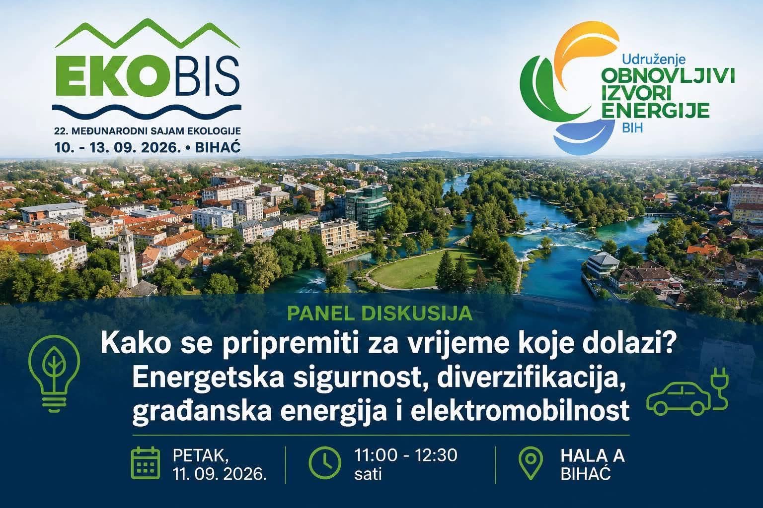 Panel diskusija o energetskoj sigurnosti zakazana za 11. septembar 2026. u Bihaću