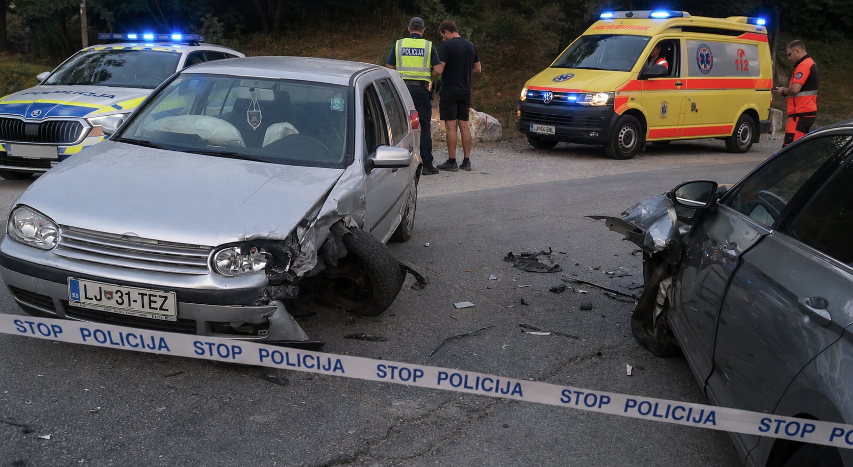 Saobraćajna nesreća u Velikoj Kladu&scaron;i: Dva automobila pretrpjela značajna o&scaron;tećenja, bez povrijeđenih