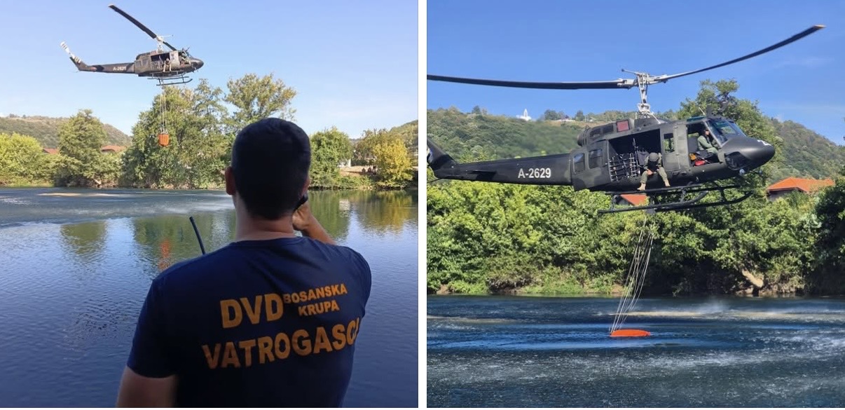 Požari se &scaron;ire prema Bosanskoj Krupi, vatrogasci i helikopteri aktivno na terenu