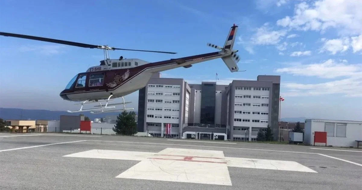 Djevojka povrijeđena u saobraćaju hitno prebačena helikopterom iz Banjaluke u Beograd na liječenje 27. septembra