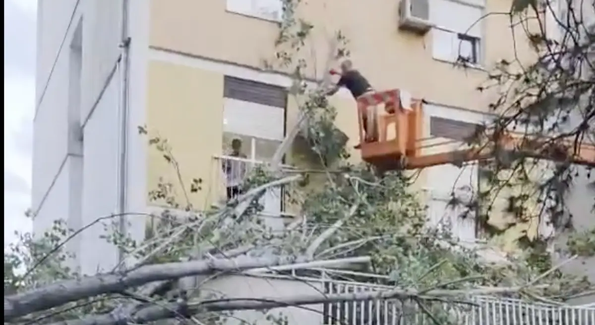 Snažno nevrijeme u Mostaru uzrokovalo uru&scaron;avanje stabla i poplave u ulicama 11. septembra