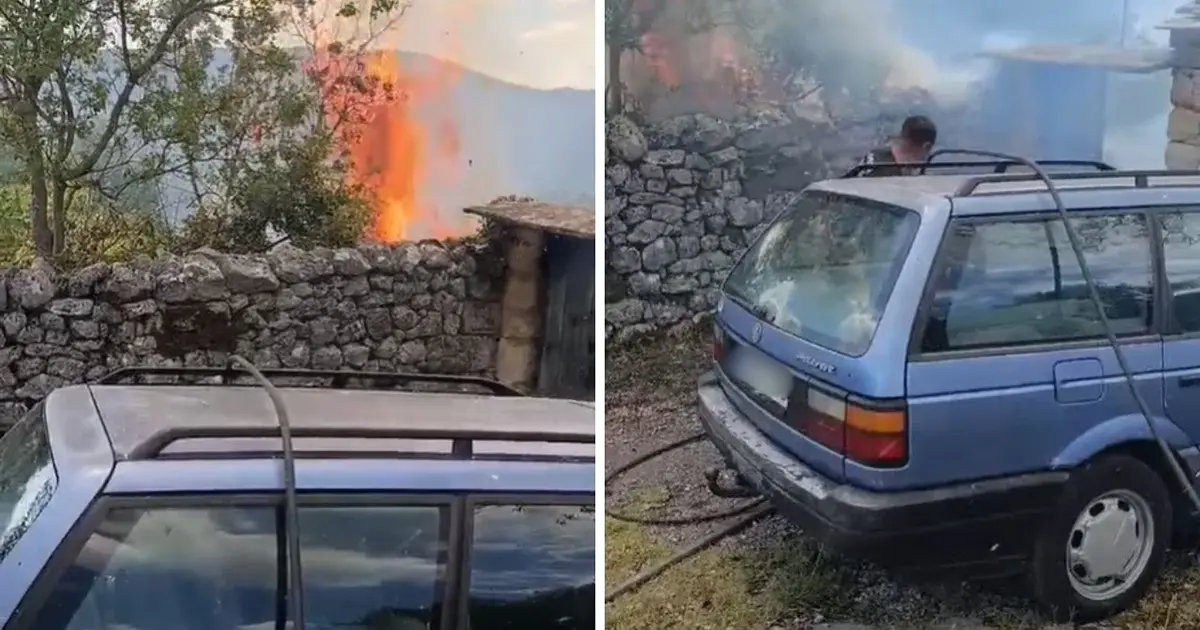 Požar u selu Hum blizu Trebinja uni&scaron;tio &scaron;talu, vatrogasci i mje&scaron;tani na terenu