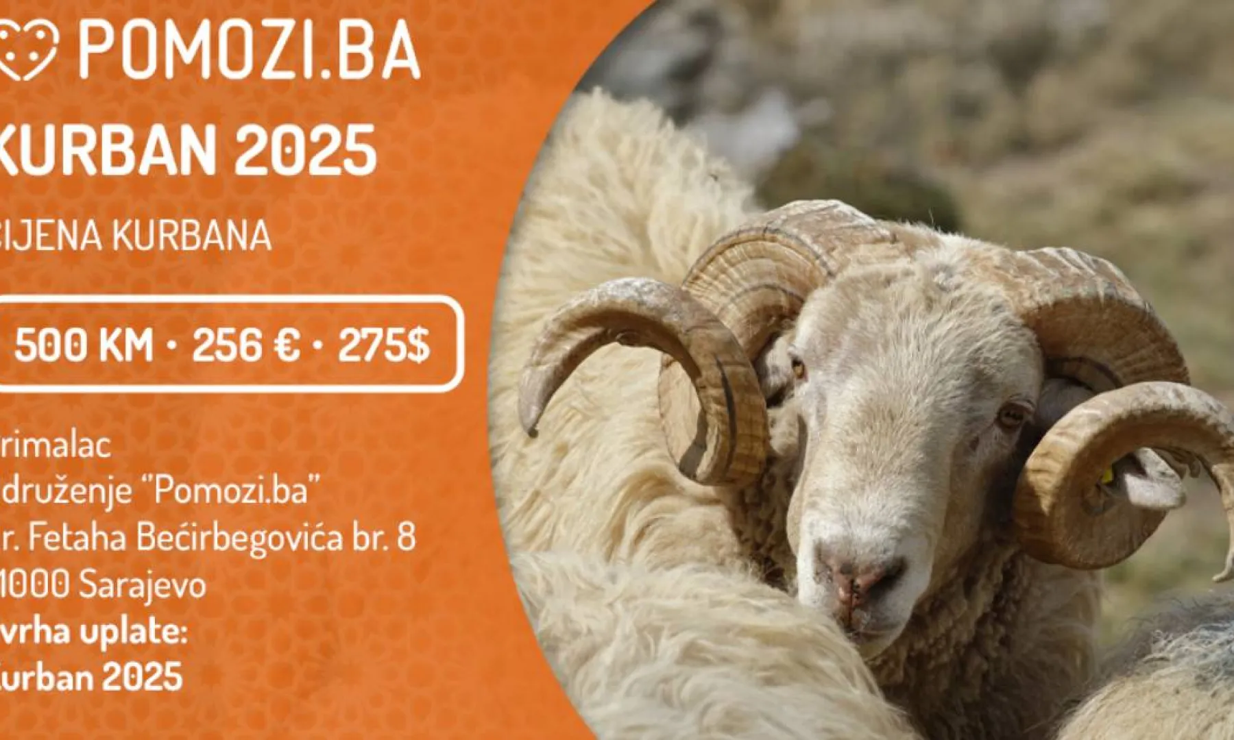 Pomozi.ba organizuje humanitarnu akciju "Kurban 2025"