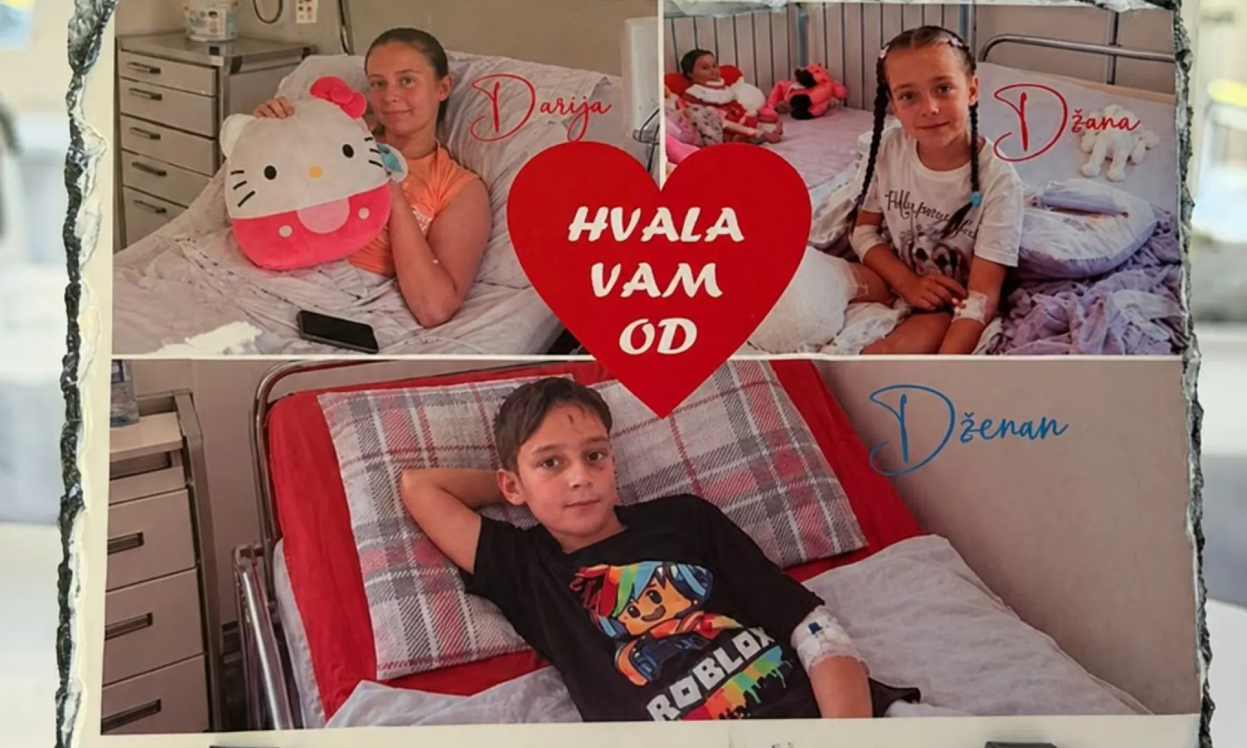 Darija, Džana i Dženan napustili bolnicu nakon liječenja povreda zadobijenih u saobraćajnoj nesreći u Donjoj Koprivni kod Cazina