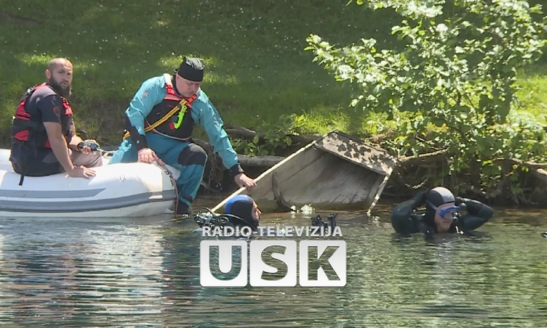 Minsko-eksplozivna sredstva izvađena iz rijeke Une u Bihaću tokom specijalizovane akcije ronioca