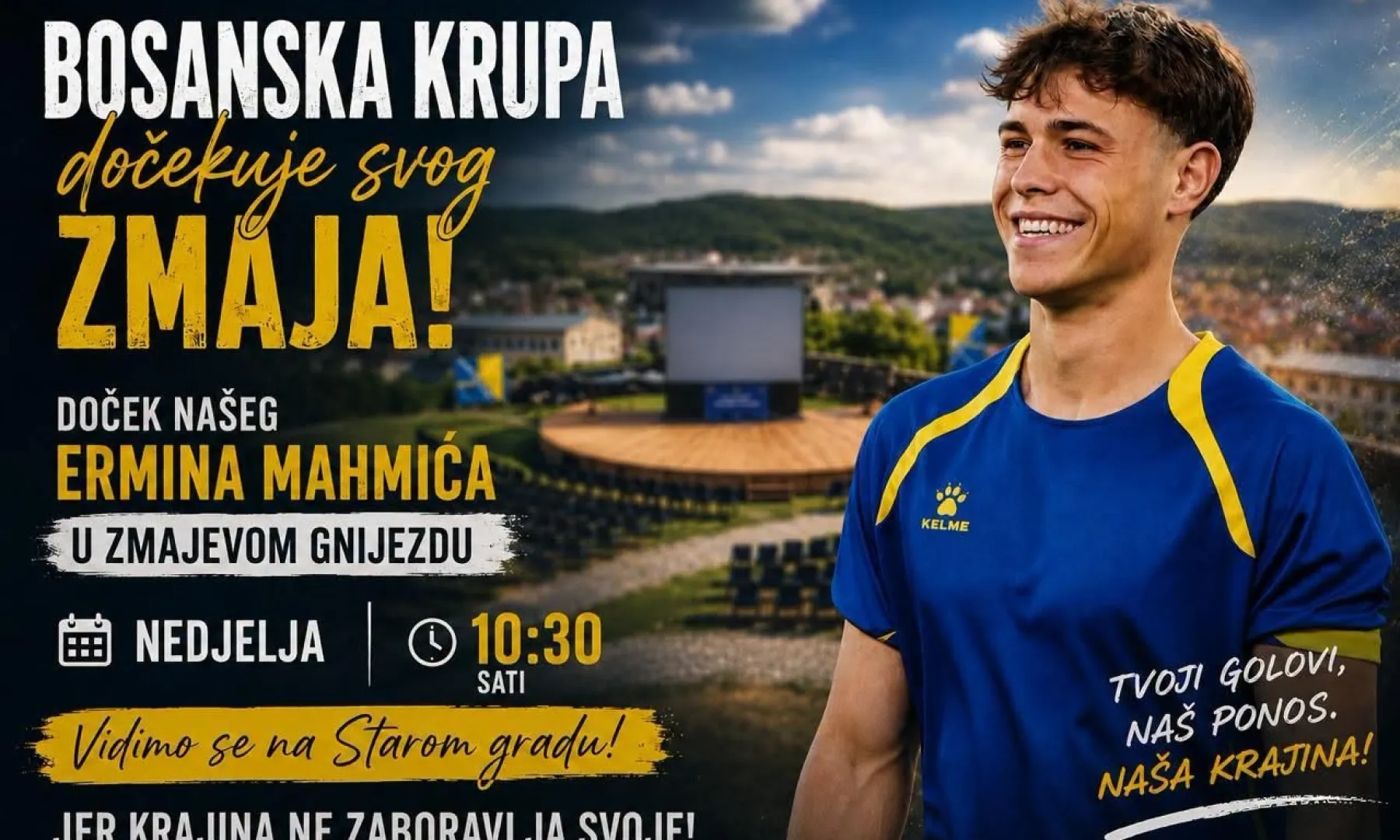 Ermin Mahmić se vraća u Bosansku Krupu: Svečani doček za reprezentativca nakon Svjetskog prvenstva
