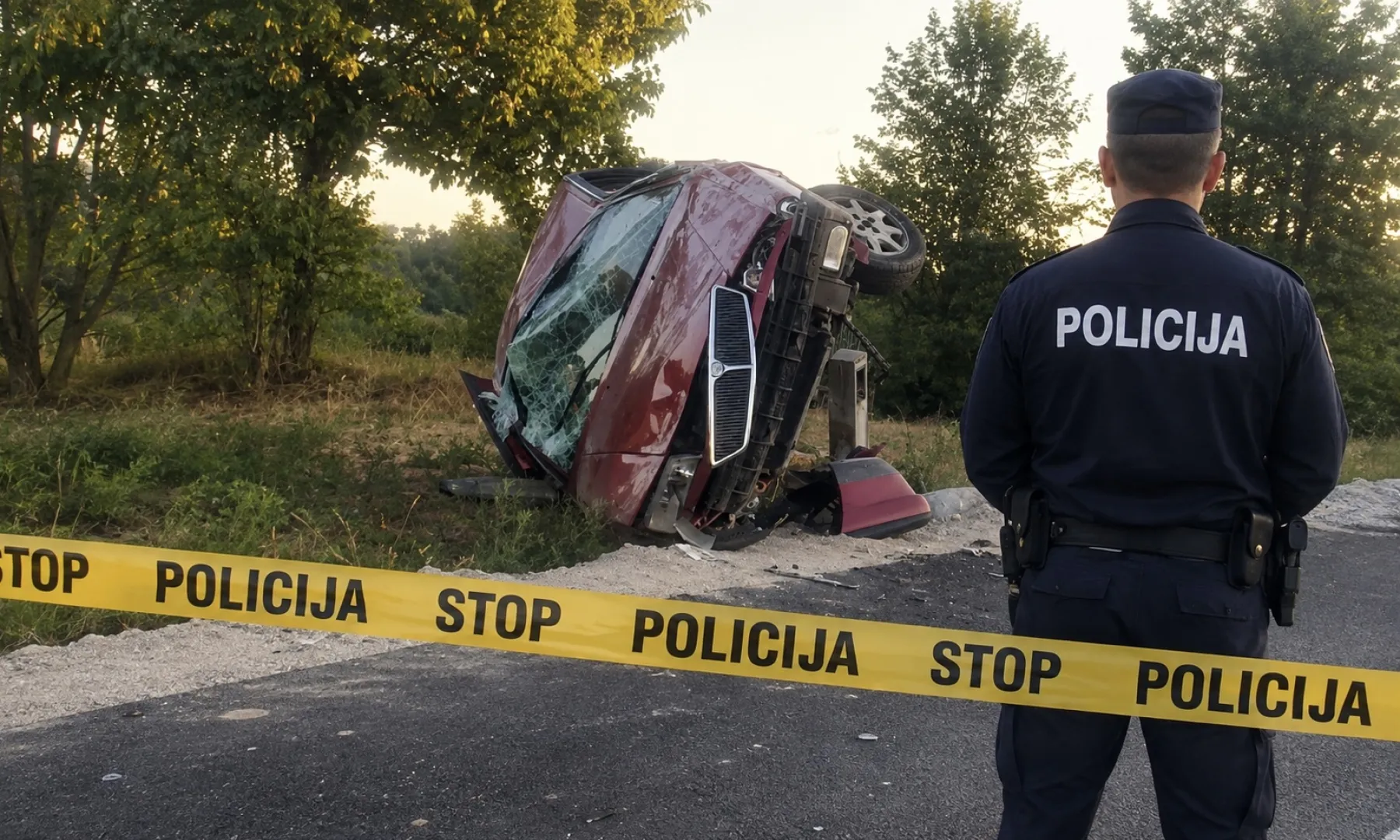 Teška saobraćajna nesreća u Kudićima: Vozilo se prevrnulo, bez teže povrijeđenih