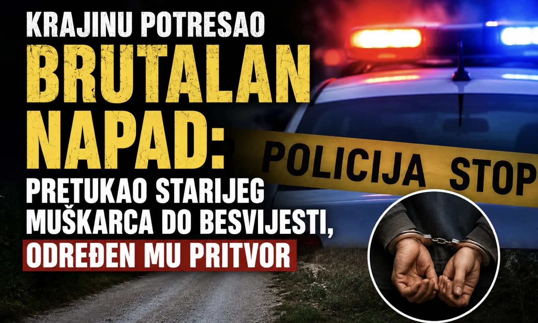 K.E. iz Sanskog Mosta u pritvoru zbog pokušaja ubistva starijeg muškarca