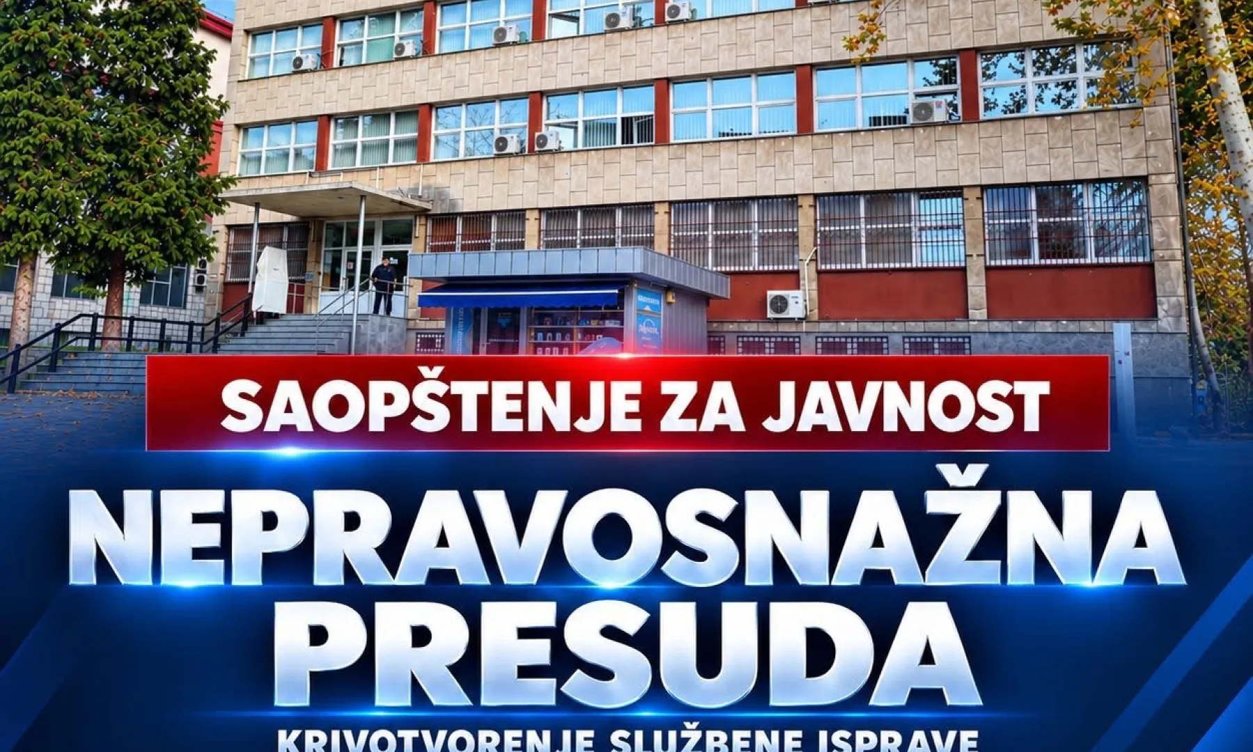 Profesorica Nermina Hadžigrahić osuđena na godinu zatvora zbog krivotvorenja ispitnih prijava na Visokoj međunarodnoj školi Cazin