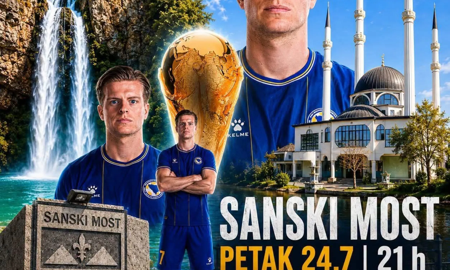 Sanski Most organizuje doček za Dženisa Burnića 24. jula na Trgu oslobodilaca