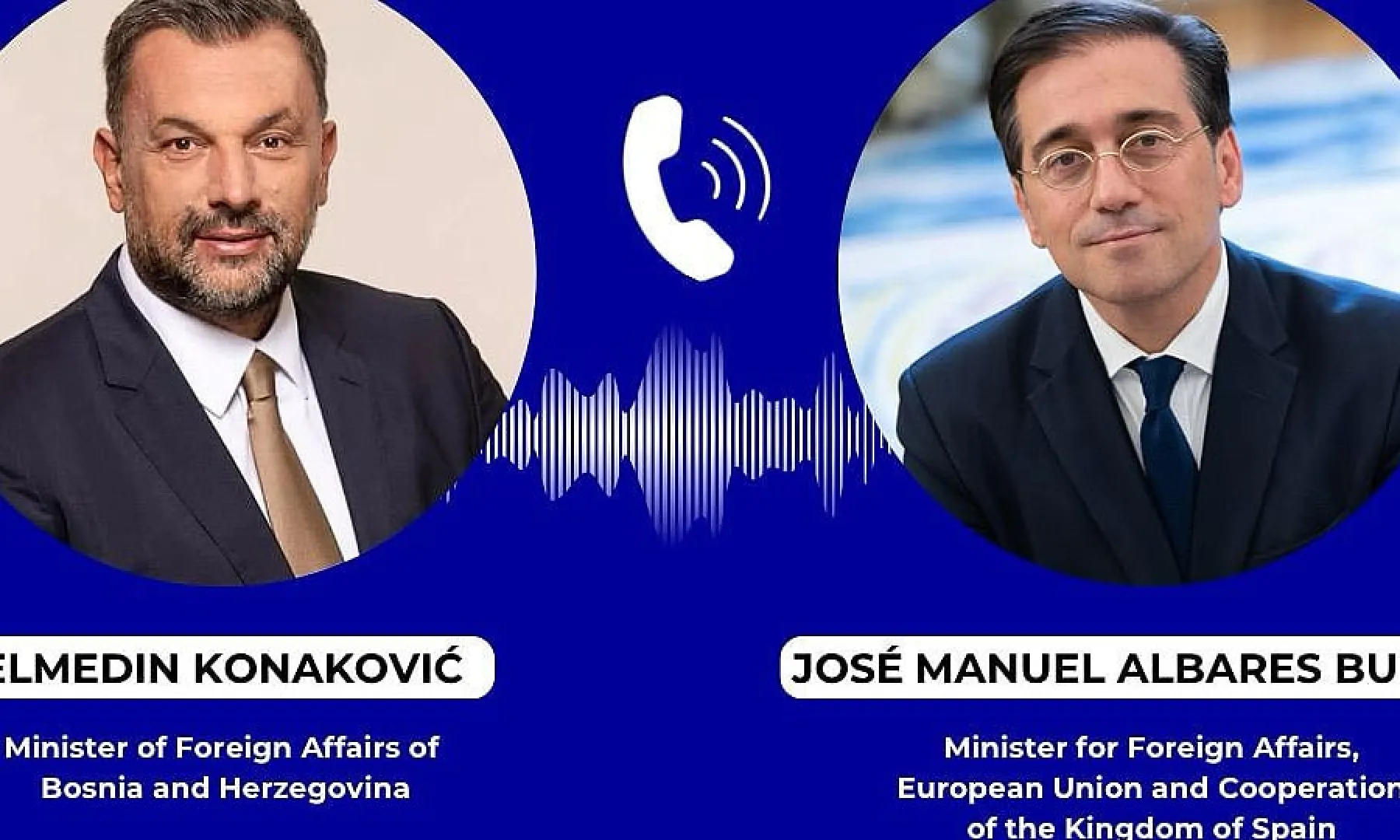 Konaković razgovarao s ministrom vanjskih poslova Španije: Bueno osudio separatizam Milorada Dodika