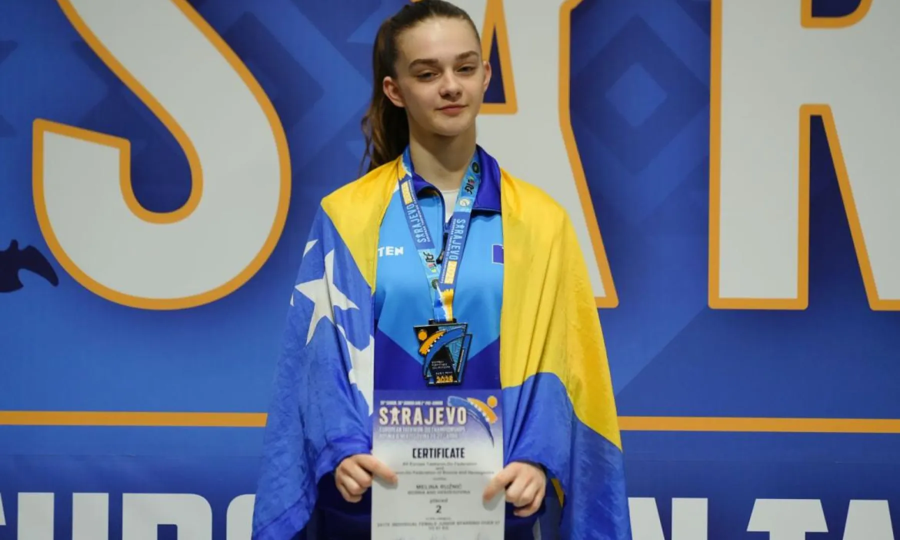 Cazinjanka Melina Ružnić osvojila srebro na Evropskom prvenstvu u taekwondou