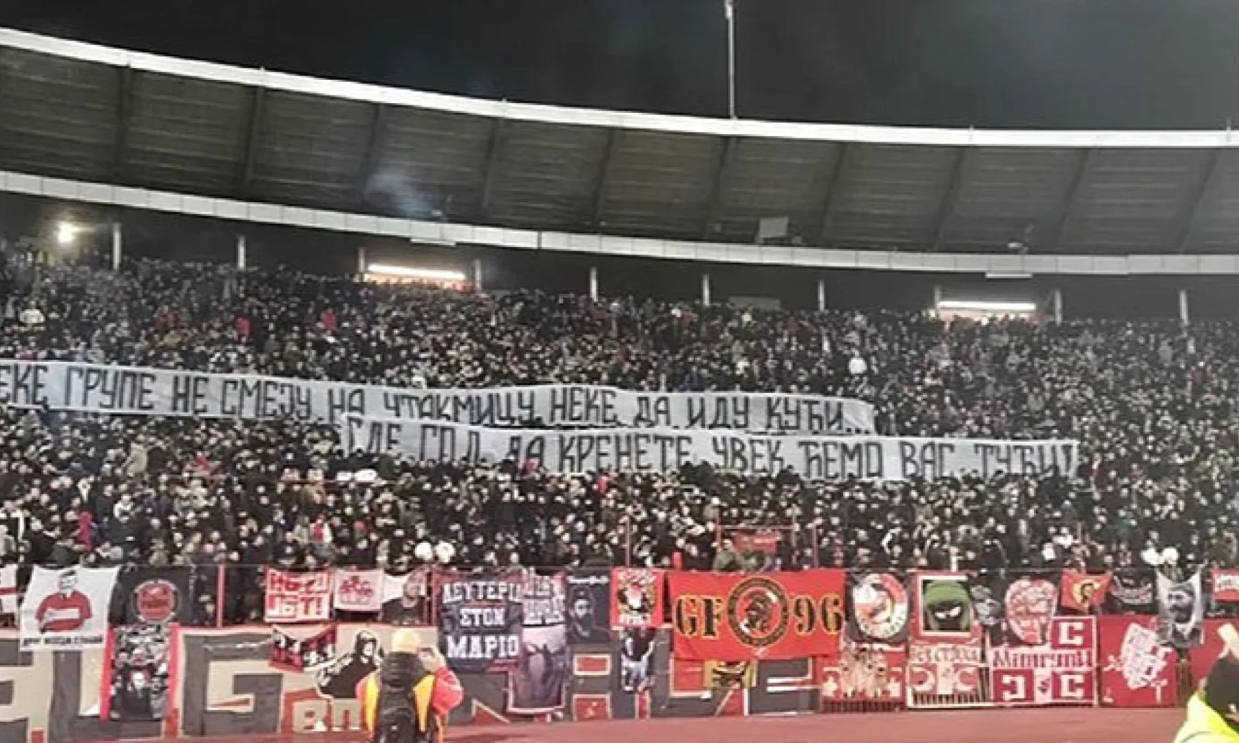 Navijači Zvezde poslali poruku Torcidi i Armadi: "Gdje god da krenete, uvijek ćemo vas tući"