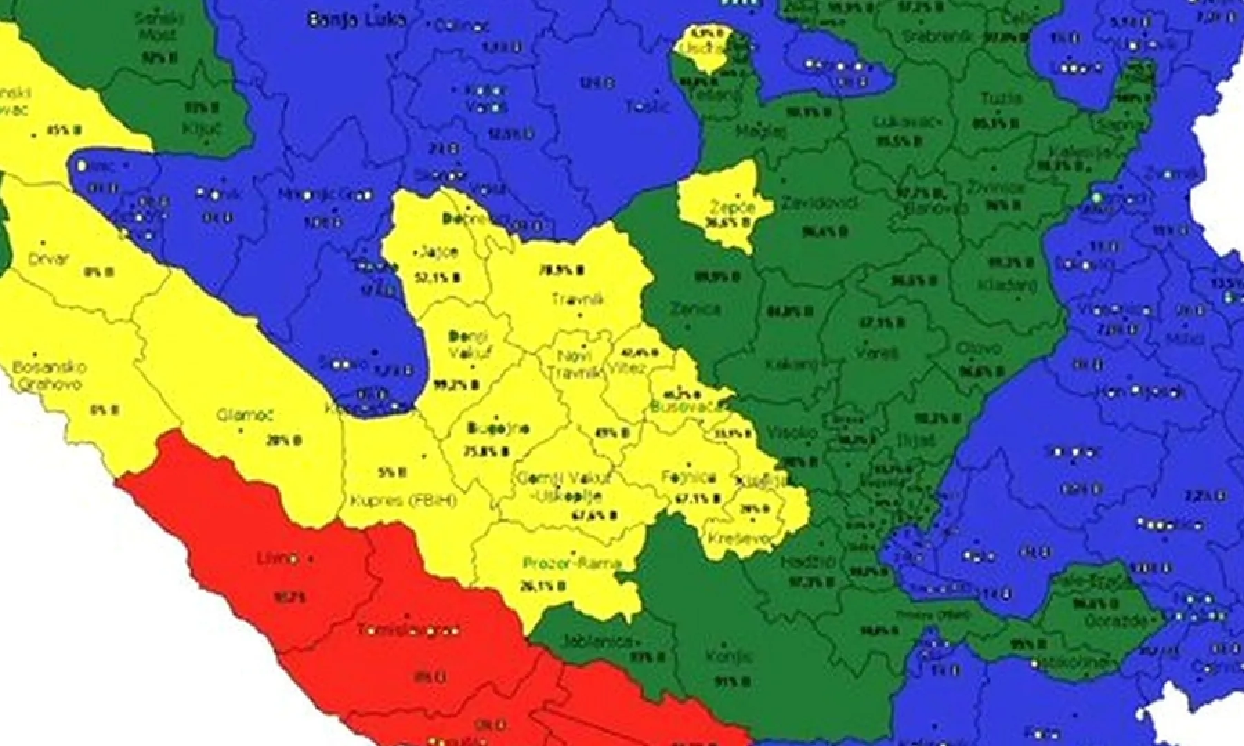 Pojava anonimnih virtualnih mapa koje predlažu radikalnu podjelu BiH izaziva političke tenzije i separatističke aktivnosti