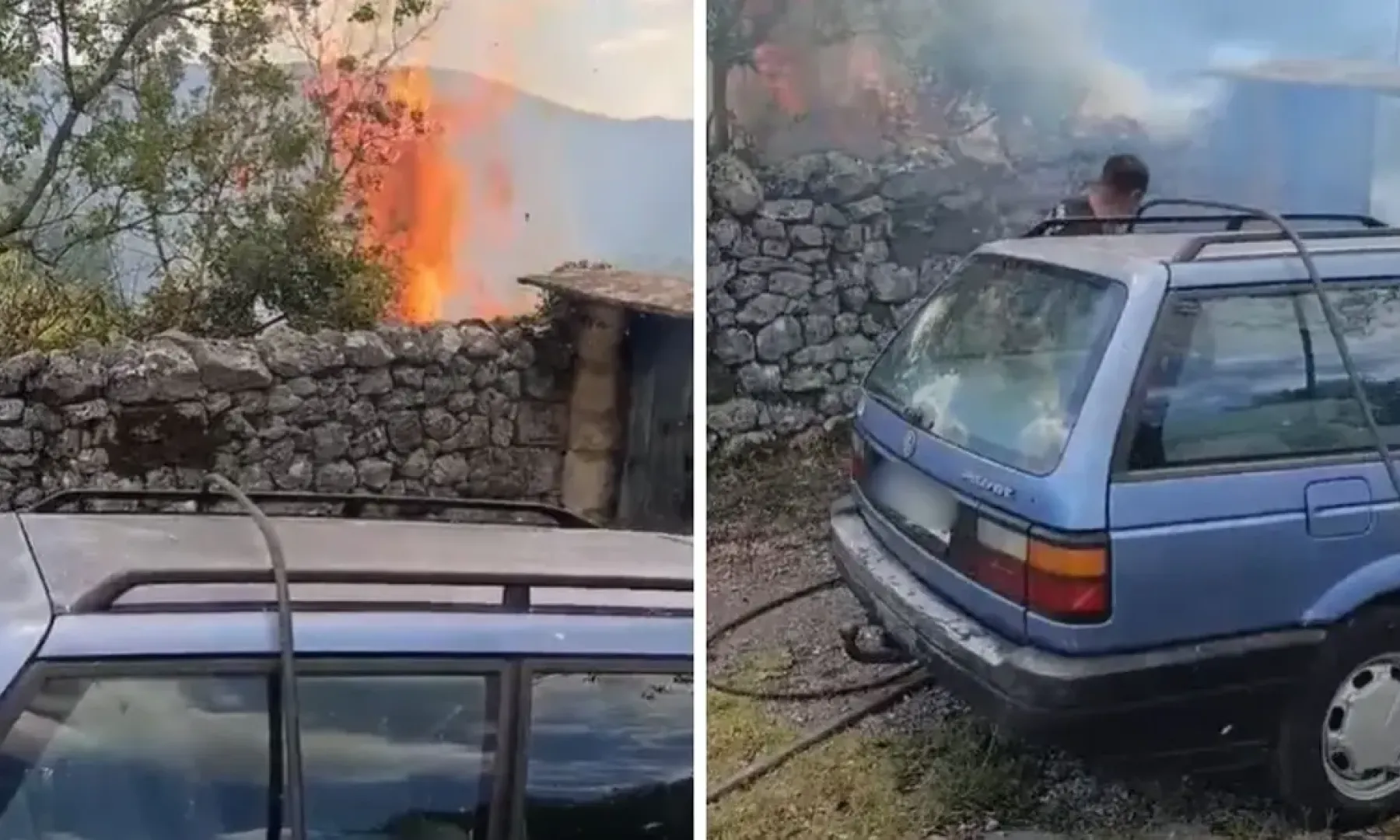 Požar u selu Hum blizu Trebinja uništio štalu, vatrogasci i mještani na terenu