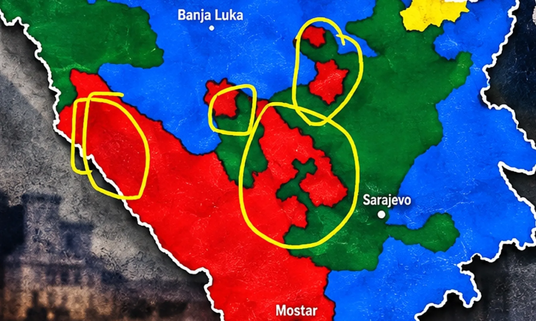 ŠIRI SE NOVA KARTA PODJELE BOSNE I HERCEGOVINE: Prijedlozi za preustroj države u jeku separatističkih najava Milorada Dodika...