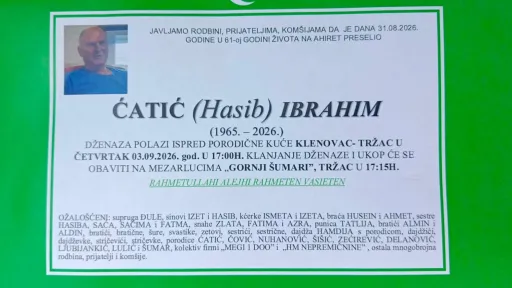 S tugom obavje&scaron;tavamo: Na Ahiret preselio Ćatić (Hasib) Ibrahim