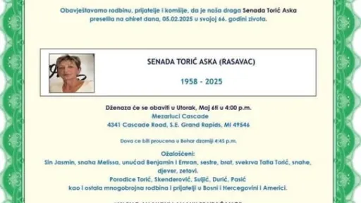 Na ahiret preselila Senada Torić Aska (Rasavac)