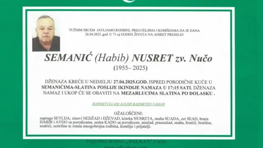 Semanić (Habib) Nusret zv, Nučo
