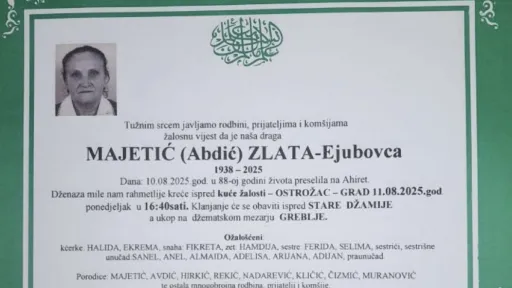 Na Ahiret preselila Majetić (Abdić) Zlata – Ejubovca | Cazin.NET