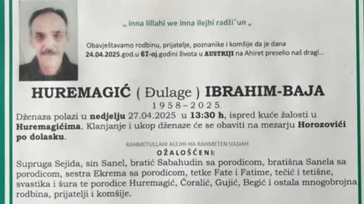 Na ahiret preselio Huremagić (Đulage) Ibrahim – Baja