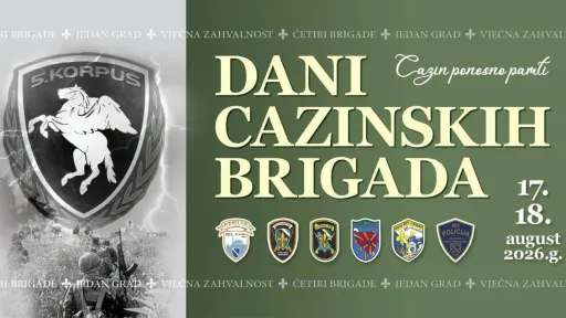 Dani Cazinskih brigada počinju 16. augusta 2026. u Cazinu s promocijom knjige "Zalog domovina