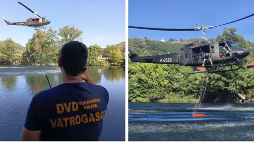 Požari se &scaron;ire prema Bosanskoj Krupi, vatrogasci i helikopteri aktivno na terenu