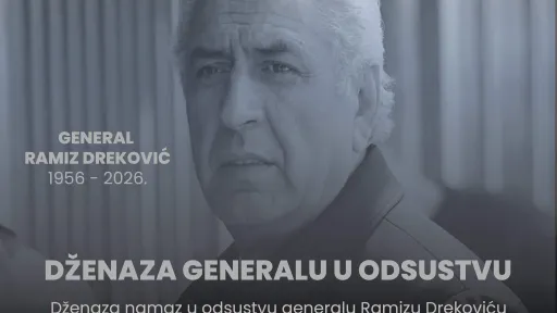 Dženaza u odsustvu generalu Ramizu Drekoviću bit će klanjana 31. jula 2026. godine u centralnim džamijama Muftijstva bihaćkog