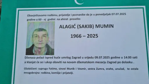 Na ahiret preselio ALAGIĆ (SAKIB) MUMIN | Cazin.NET