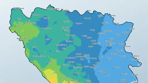 Meteorološki servis BHMeteo najavio padavine do 125 litara po kvadratnom metru u Hercegovini tokom vikenda uz osjetno zahlađenje