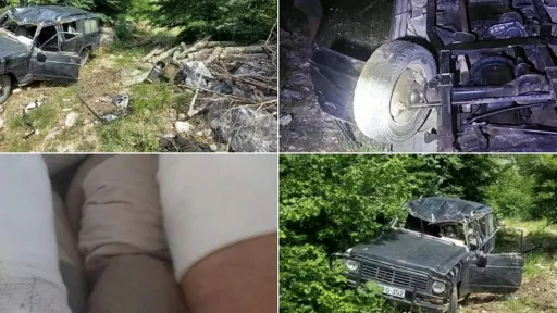 Mu&scaron;karac s prelomljenim nogama pre&scaron;ao kilometar do pomoći nakon prevrtanja vozila na Ruji&scaron;tu